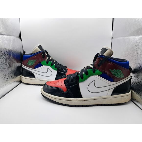 Size 8.5W | 7M - Jordan 1 Mid SE Black White Multi-Color (Women's) - DB5454-001 - Picture 1 of 9